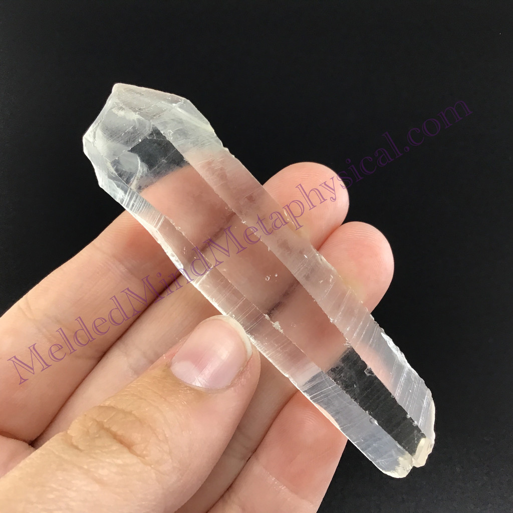 MeldedMind Lemurian Quartz 3in Natural White Clear Crystal 905