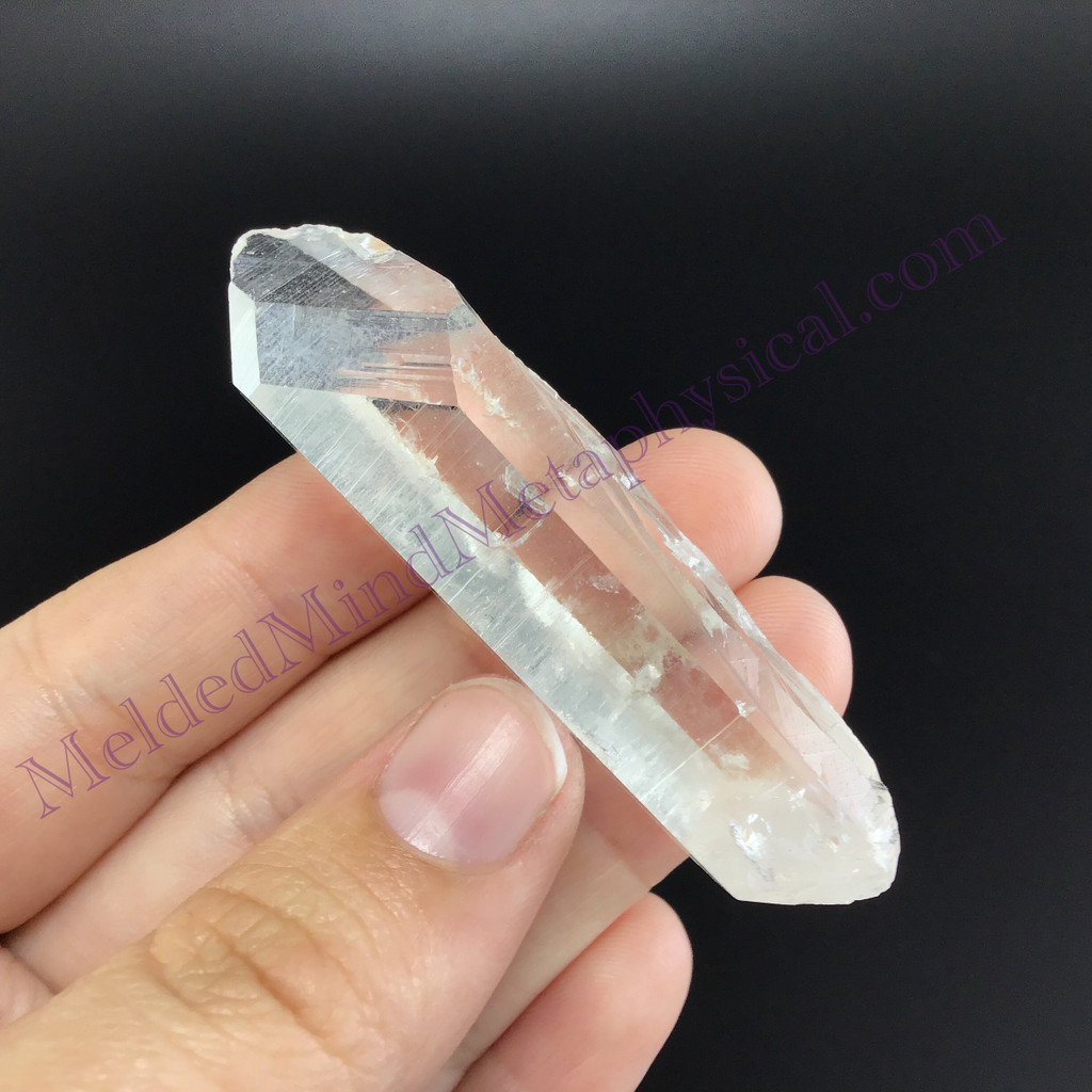 MeldedMind Lemurian Key Quartz Specimen 2.46in Natural White Crystal Stone 887