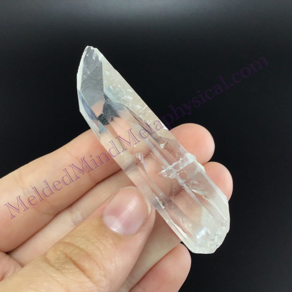 MeldedMind Lemurian Key Quartz Specimen 2.46in Natural White Crystal Stone 887