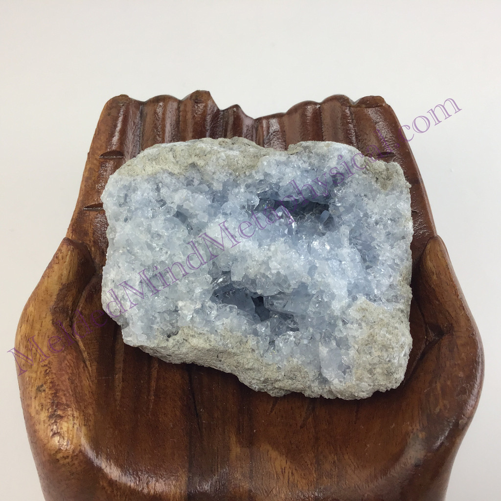 MeldedMind Celestite Specimen 3.54in Natural Light Blue Crystal 510