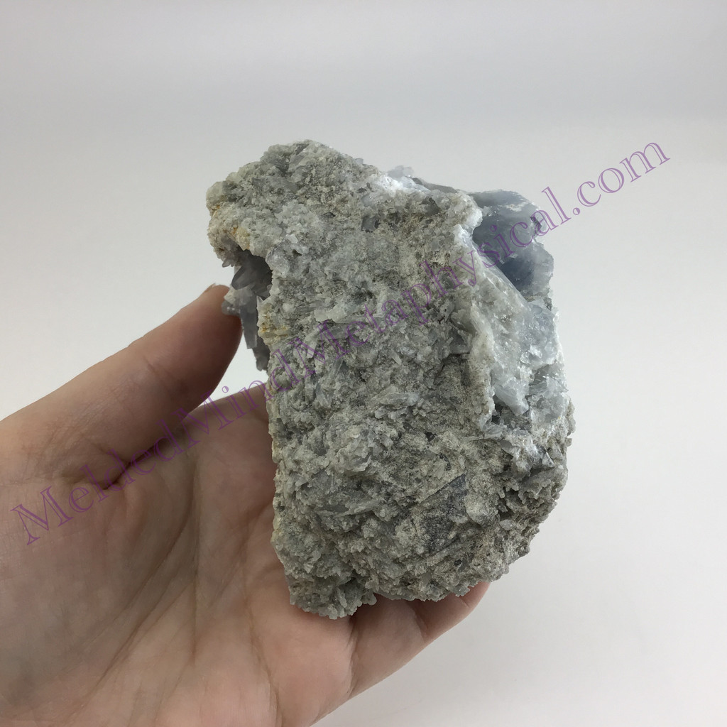 MeldedMind Celestite Specimen 3.28in Natural Light Blue Crystal 511