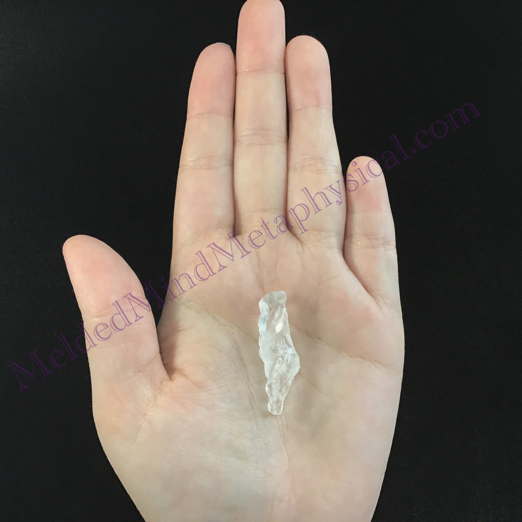 MeldedMind SatyaMani Quartz Specimen 1.39in Natural White Crystal 097