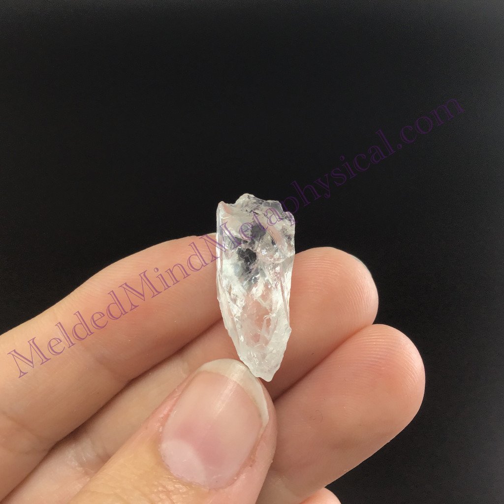 MeldedMind SatyaMani Quartz Specimen .89in Natural White Crystal 098