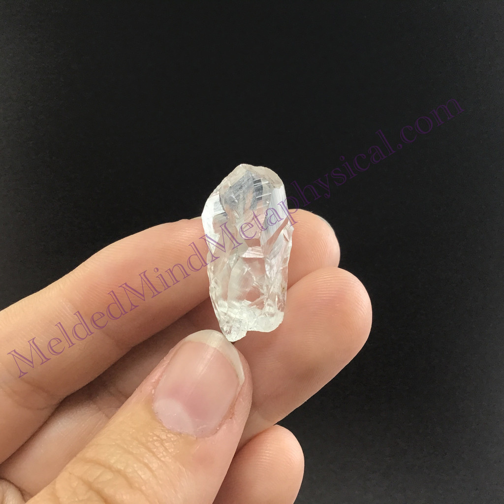 MeldedMind SatyaMani Quartz Specimen 1in Natural White Crystal 103