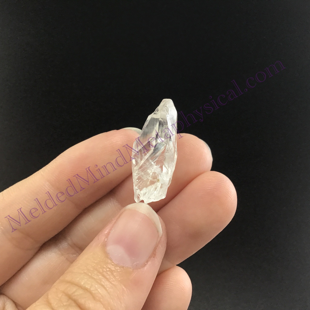 MeldedMind SatyaMani Quartz Specimen 1in Natural White Crystal 103