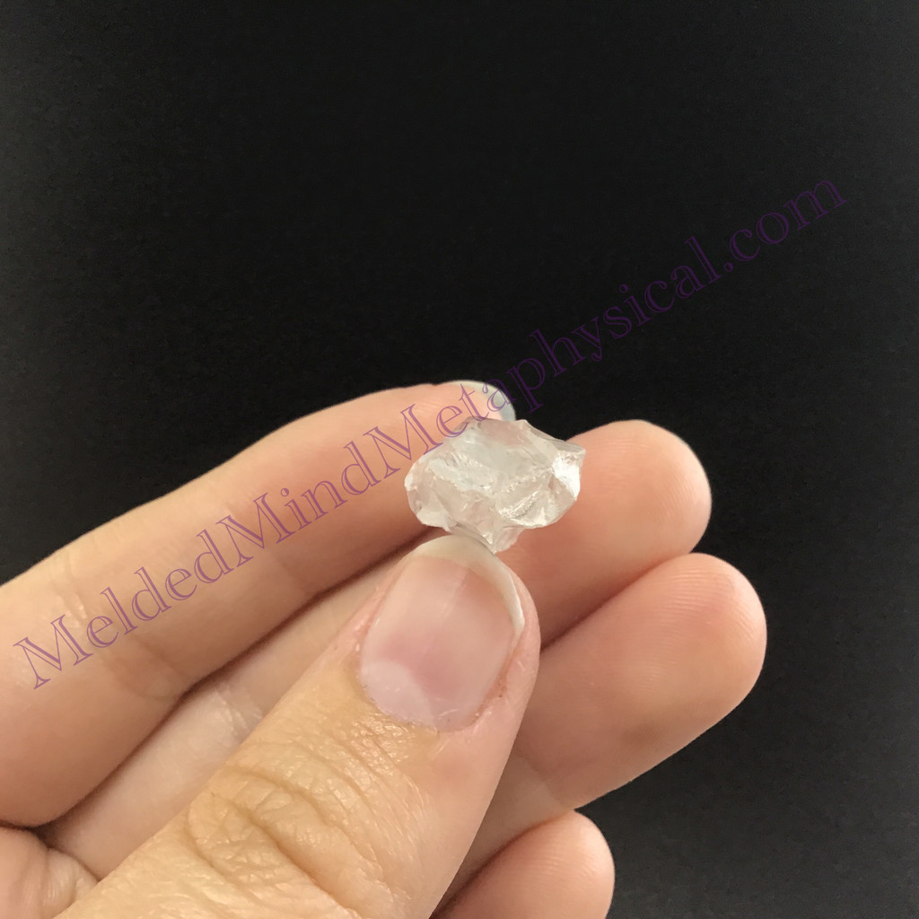 MeldedMind SatyaMani Quartz Specimen 1in Natural White Crystal 103