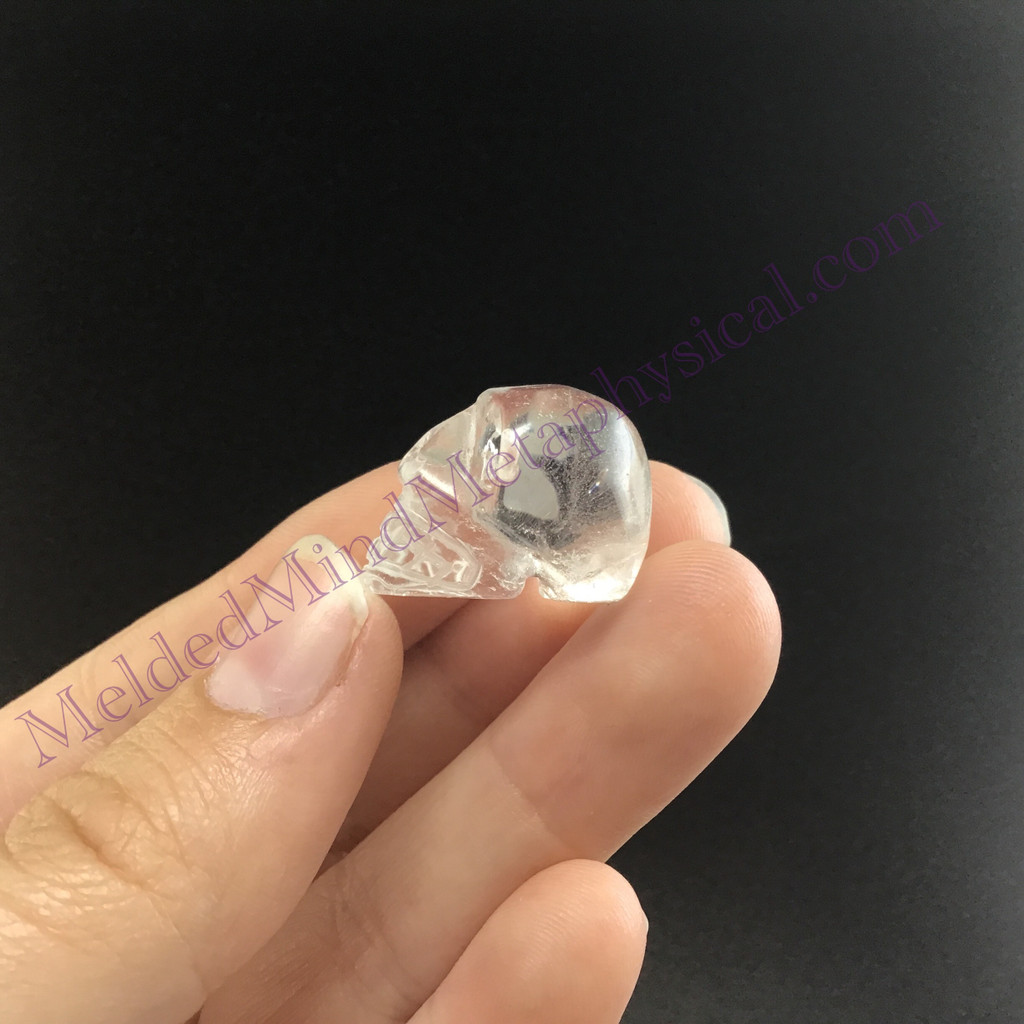 MeldedMind One (1) Clear Quartz Skull ≈.88in Carving Crystal 190