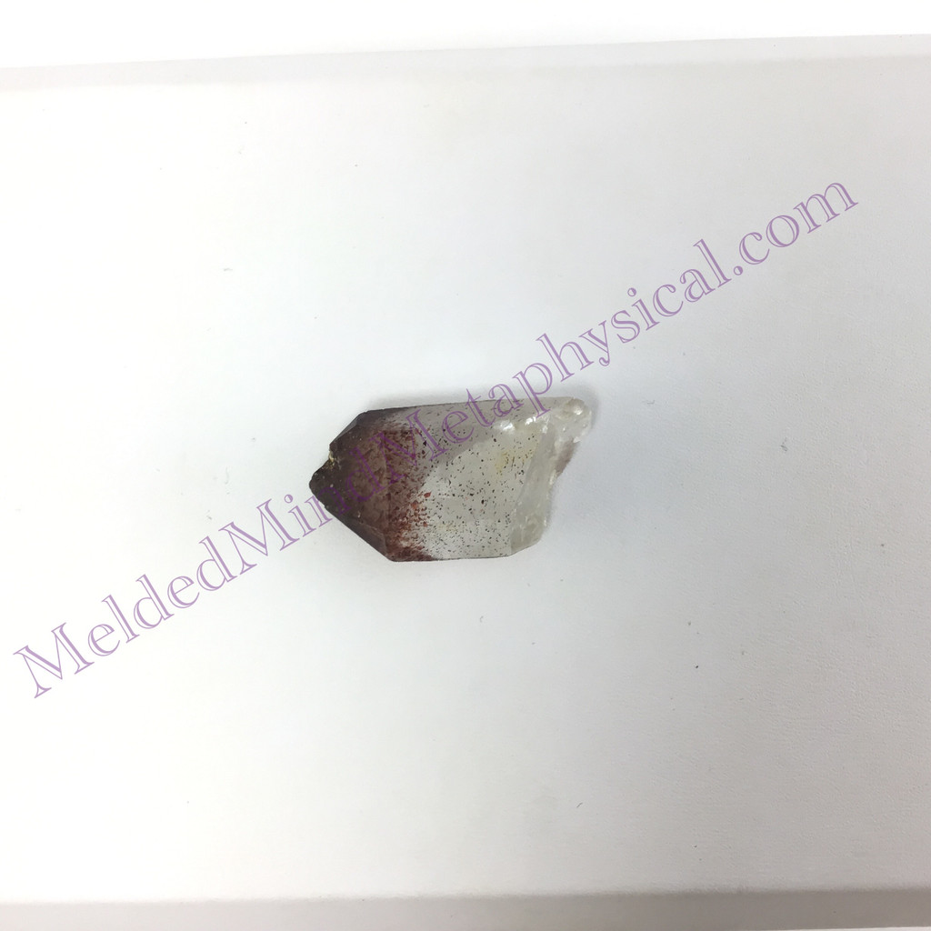 MeldedMind Hematoid Quartz Specimen 1.09in Hematite inclusions Red Crystal 636