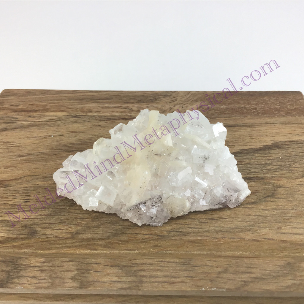 MeldedMind Apophyllite Stilbite Cluster 2.64in Natural Peach Crystal India 292