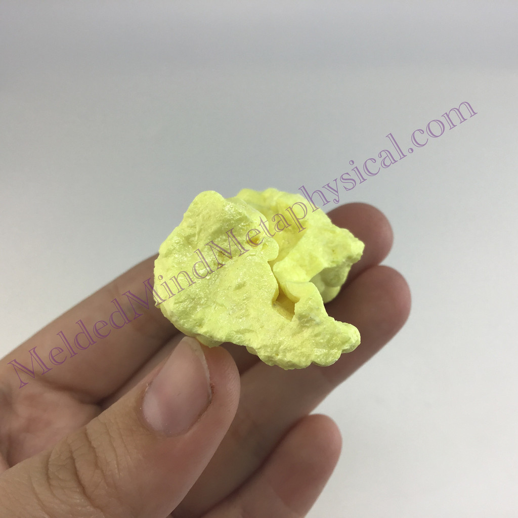 MeldedMind Louisiana Sulphur Sulfur Specimen 2.12in Natural Yellow Mineral 031