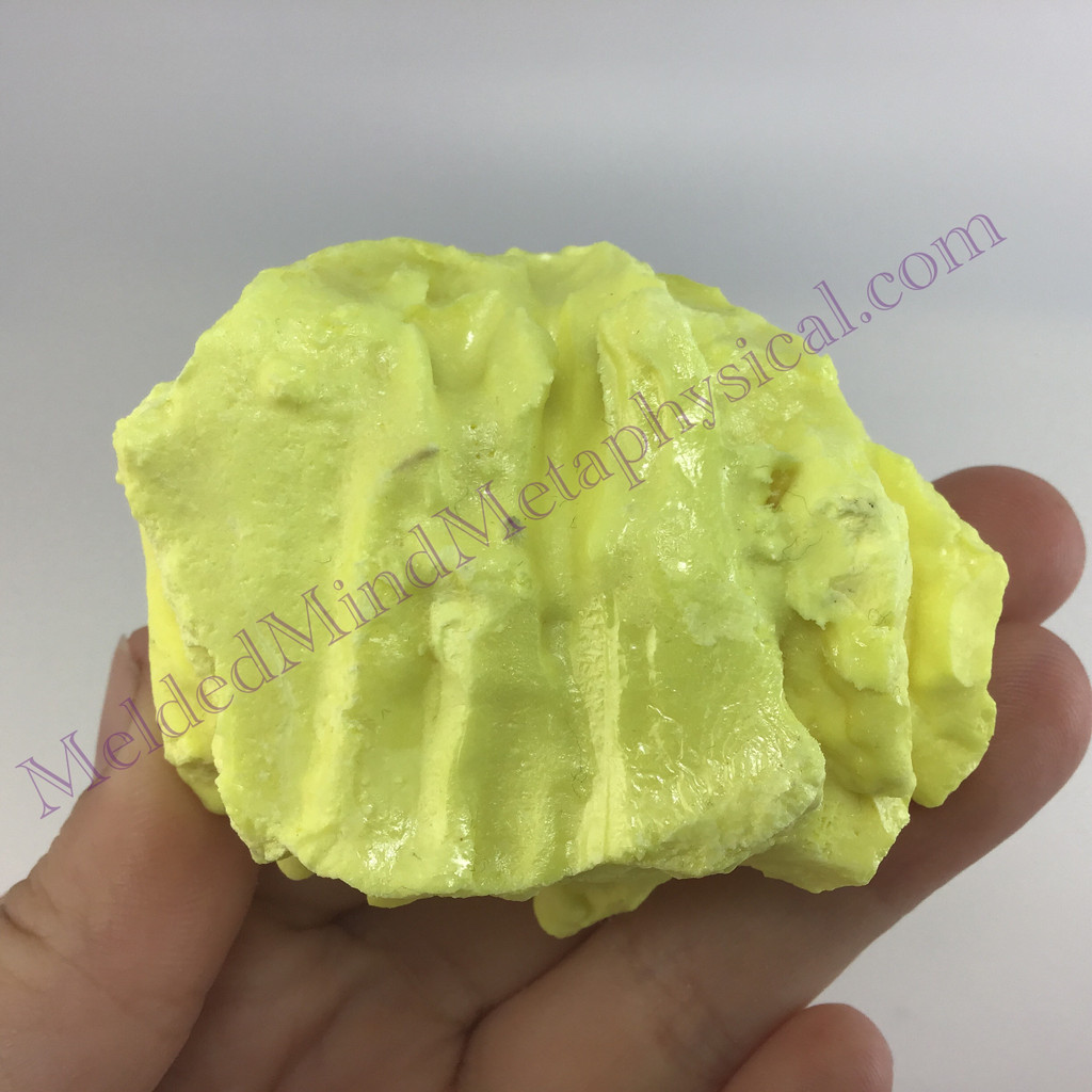 MeldedMind Louisiana Sulphur Sulfur Specimen 2.50in Natural Yellow Mineral 021