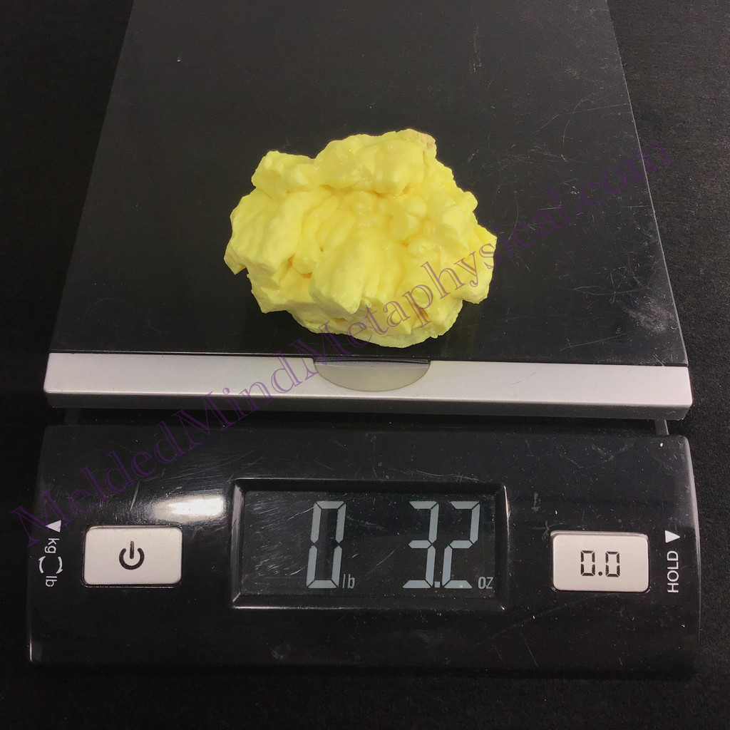 MeldedMind Louisiana Sulphur Sulfur Specimen 2.50in Natural Yellow Mineral 021
