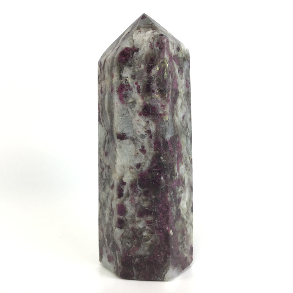 MeldedMind Polished Red Tourmaline Obelisk Point 5.5in Tower Rubellite 196