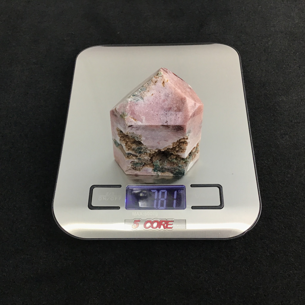 MeldedMind Pink Amethyst Obelisk Natural Stone Pink Patagonia Crystal 180