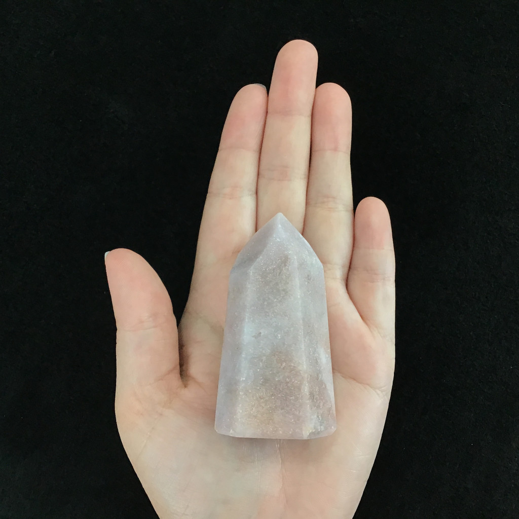 MeldedMind Pink Amethyst Obelisk Natural Stone Pink Patagonia Crystal 181