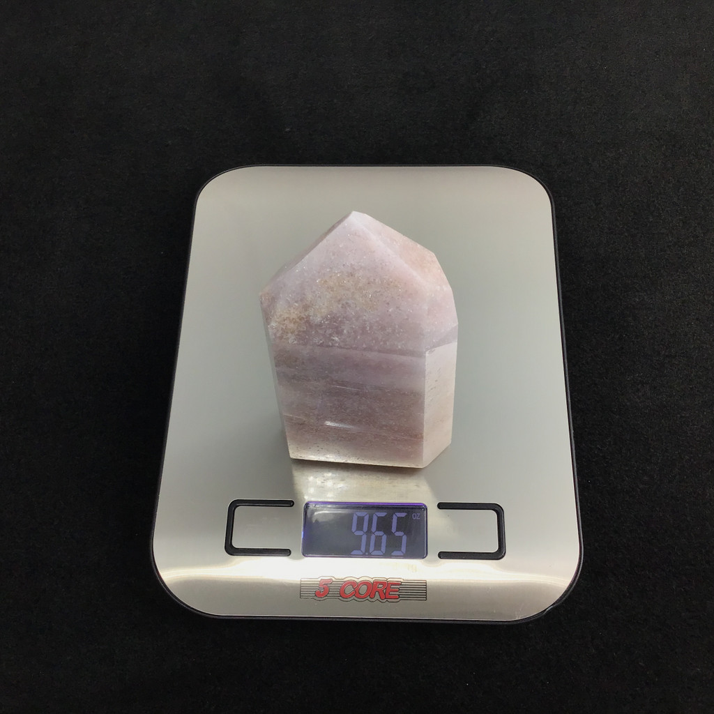 MeldedMind Pink Amethyst Obelisk Natural Stone Pink Patagonia Crystal 187