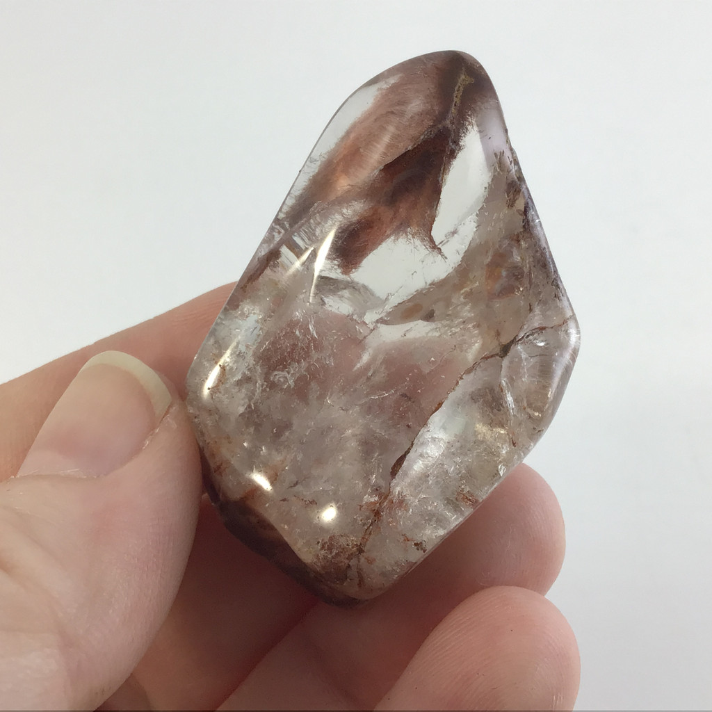 MeldedMind Amphibole Quartz Specimen 1.80in Natural Angel Phantom Crystal 100