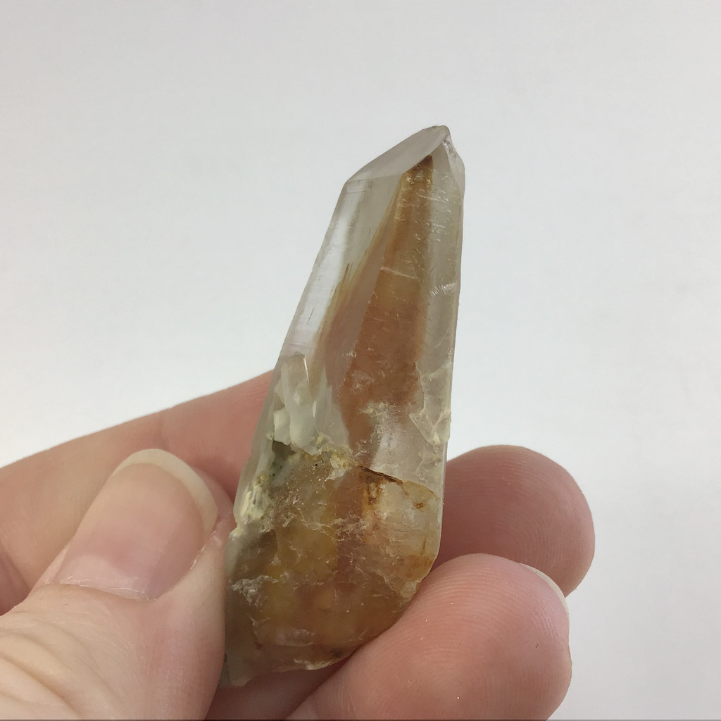 MeldedMind Amphibole Quartz Point 2in Natural Angel Phantom Crystal 106