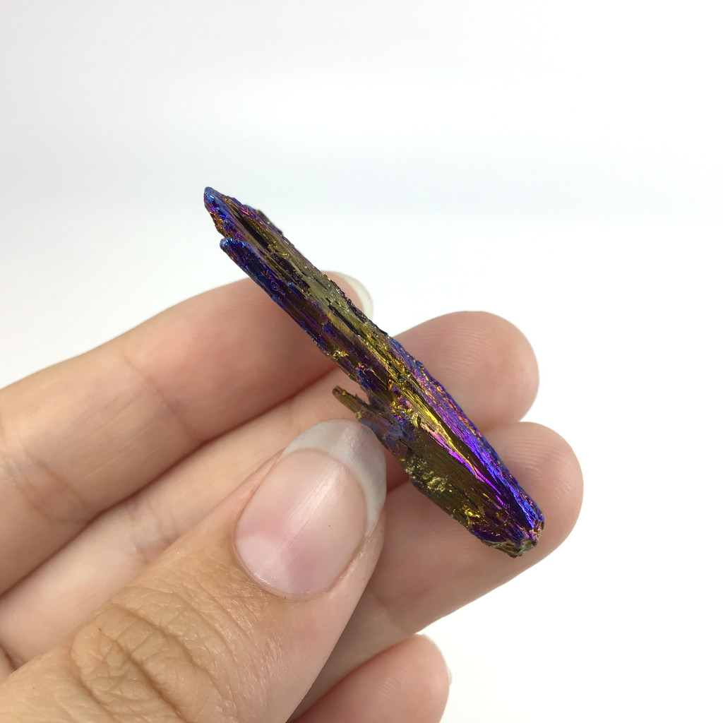 MeldedMind Aura Kyanite Blade Specimen 1.70in Rainbow Crystal 071