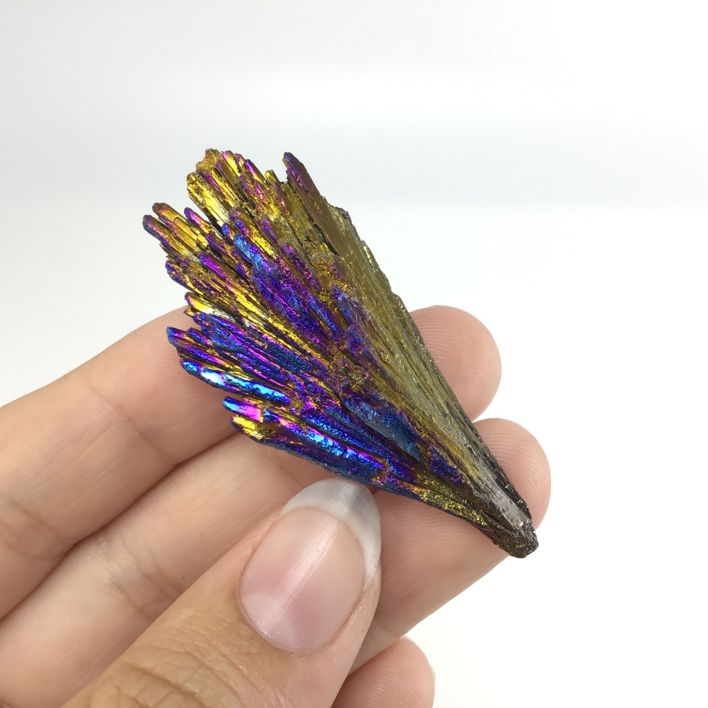 MeldedMind Aura Kyanite Blade Specimen 1.98in Rainbow Crystal 069