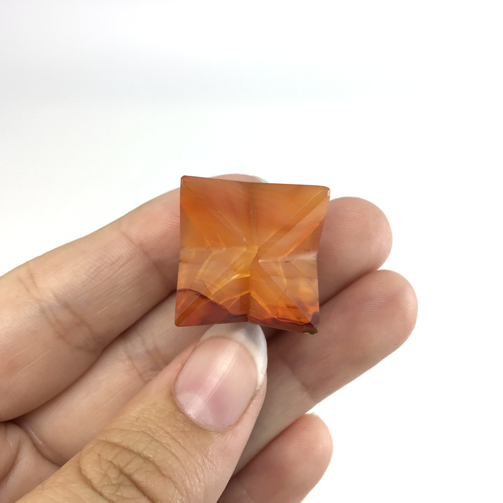 MeldedMind Carnelian Merkaba .77in Natural Red Crystal 091