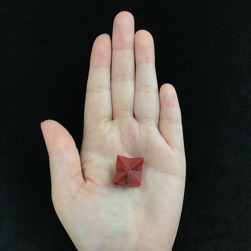 MeldedMind Carnelian Merkaba .66in Natural Red Crystal 088