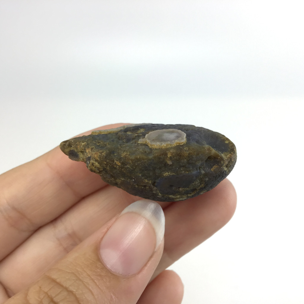 MeldedMind Rough Gobi Agate Eye 1.49in Natural Brown Crystal 086