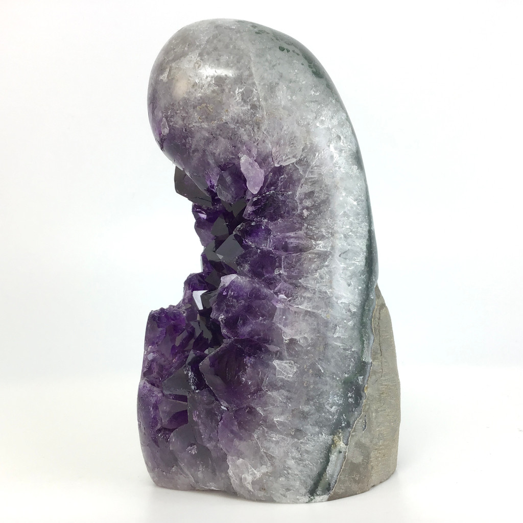 MeldedMind Natural Polished Grade A Cut Based Amethyst Geode 4.89in Décor 297