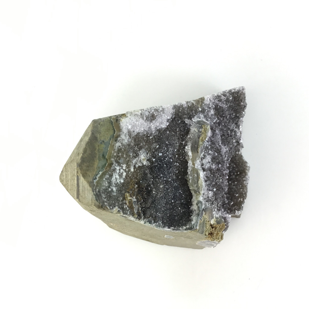 MeldedMind Natural Polished Grade A Cut Based Amethyst Geode 2.98in Décor 289