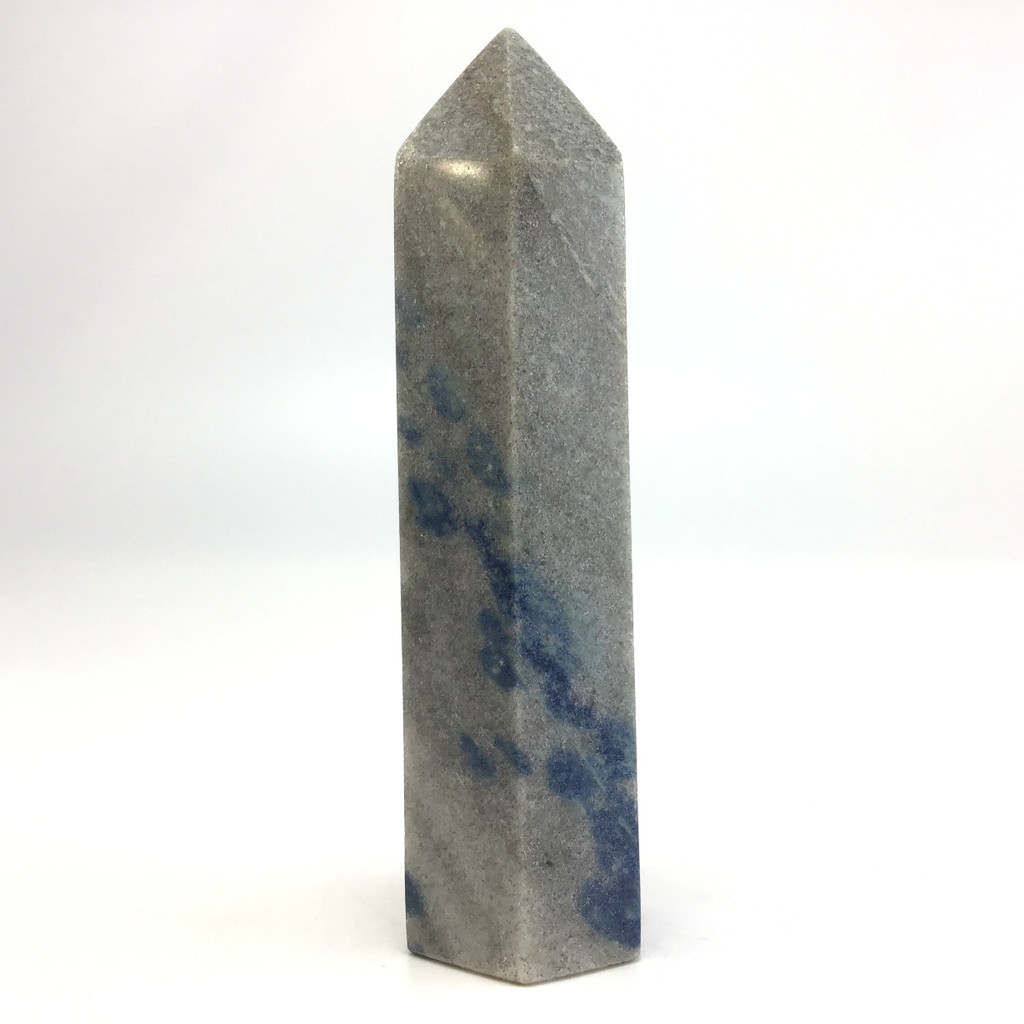 MeldedMind Manganese in Quartz Obelisk Point 5.15in Natural Blue Crystal 207