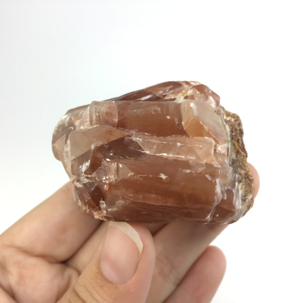 MeldedMind Raw Red Calcite Specimen 2in Natural Red Crystal 111