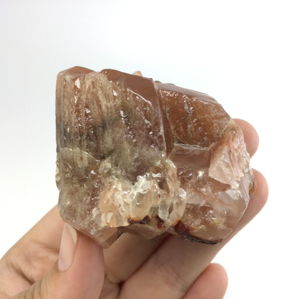 MeldedMind Raw Red Calcite Specimen 1.96in Natural Red Crystal 113