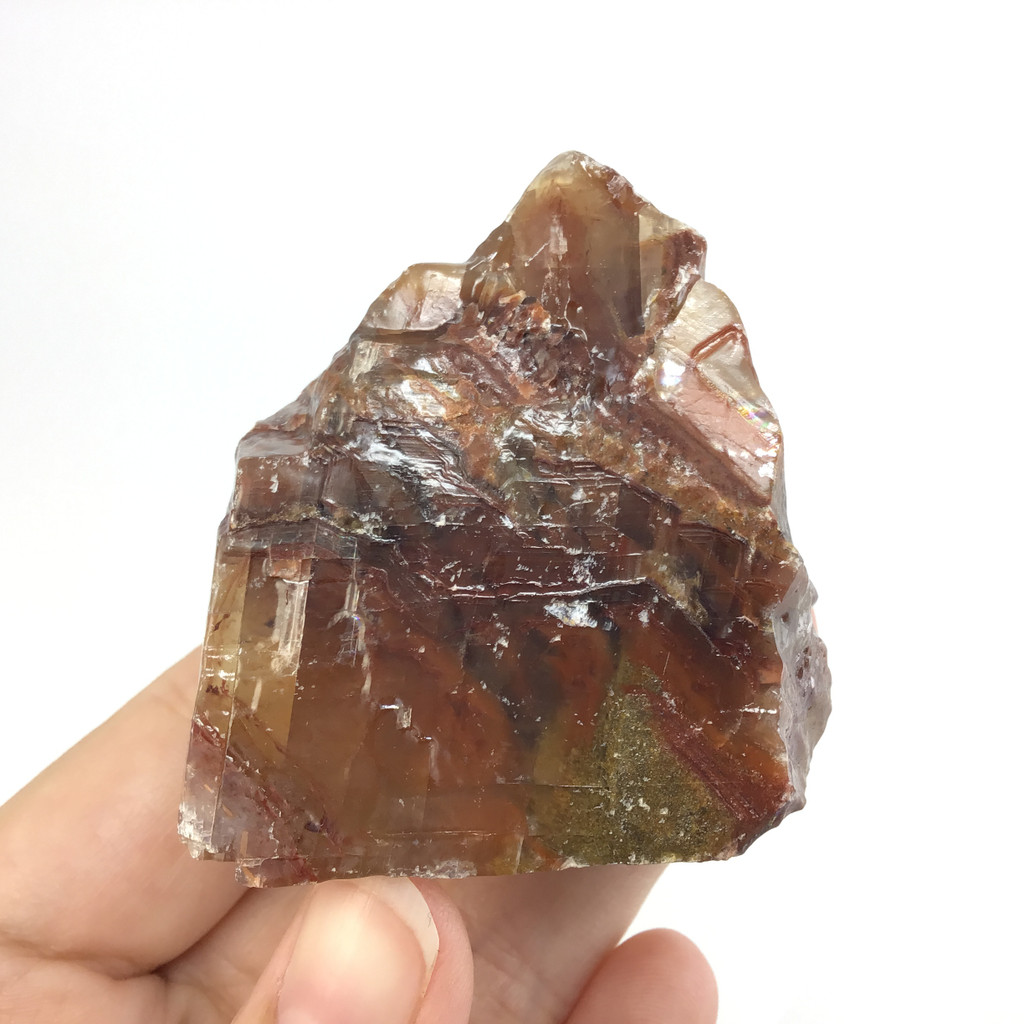 MeldedMind Raw Red Calcite Specimen 1.80in Natural Red Crystal 114