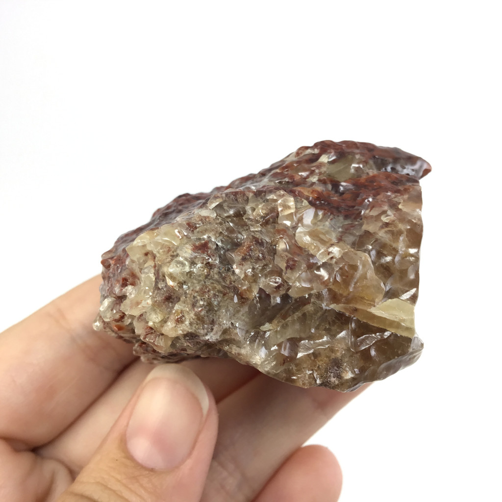 MeldedMind Raw Red Calcite Specimen 1.88in Natural Red Crystal 115