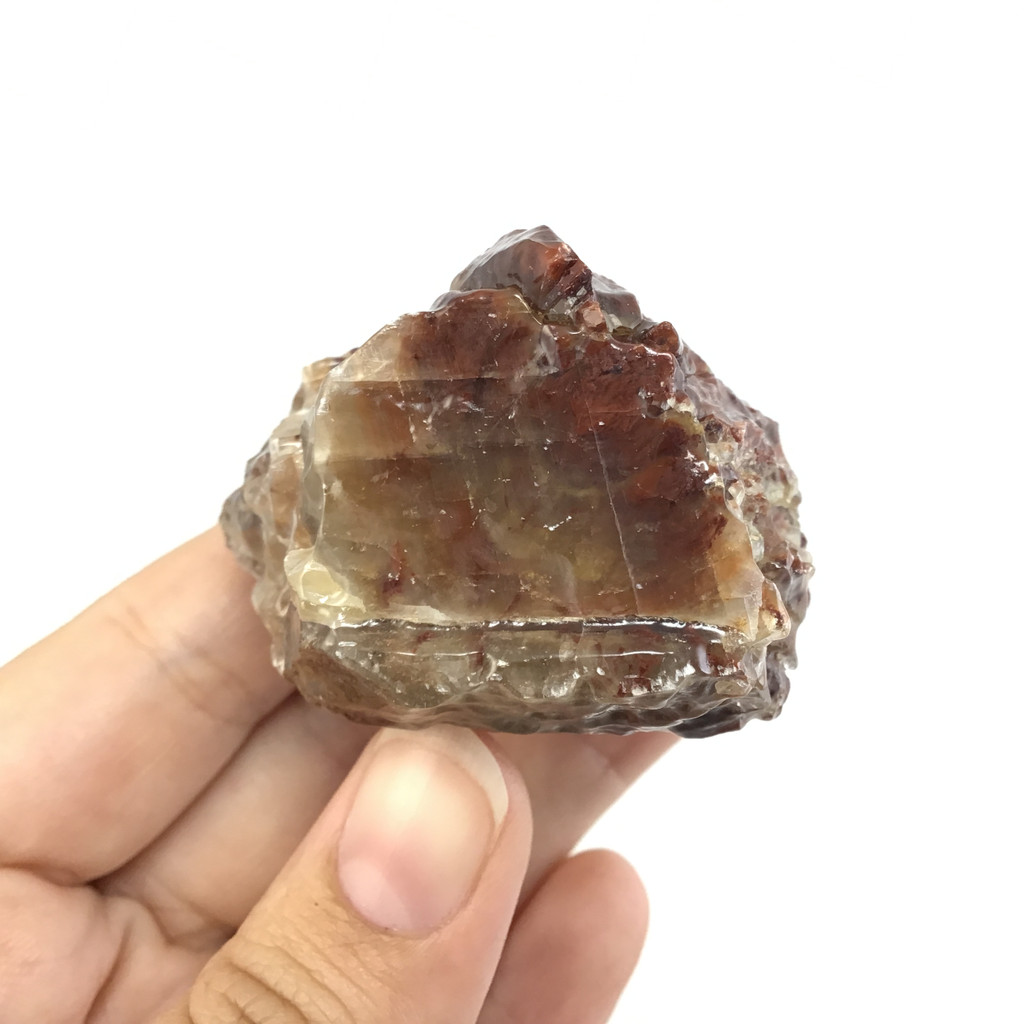 MeldedMind Raw Red Calcite Specimen 1.88in Natural Red Crystal 115