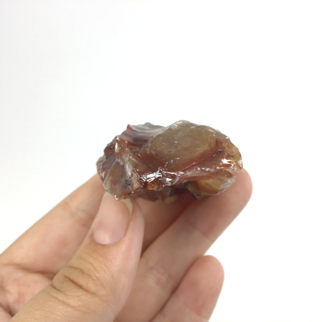 MeldedMind Raw Red Calcite Specimen 2.35in Natural Red Crystal 117