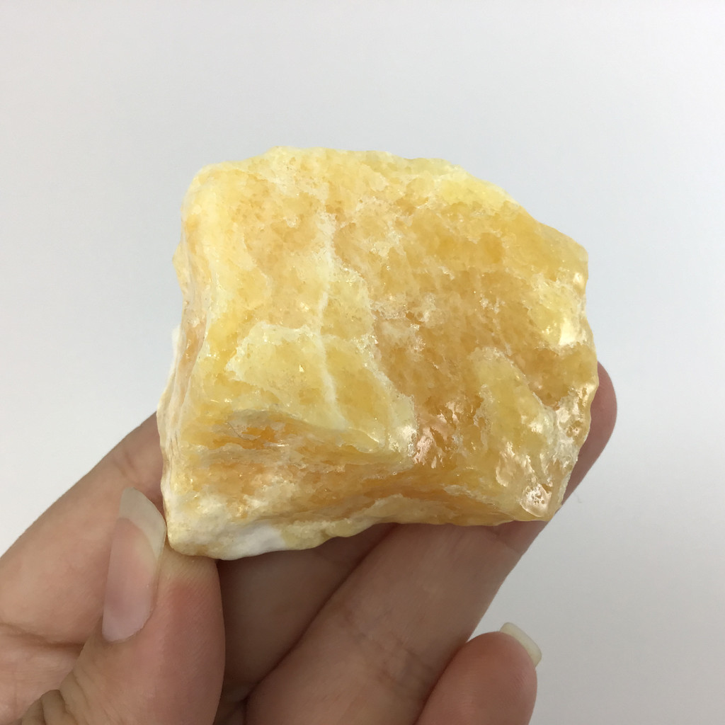 MeldedMind Orange Calcite Specimen 1.80in Natural Rough Crystal Mexico 135