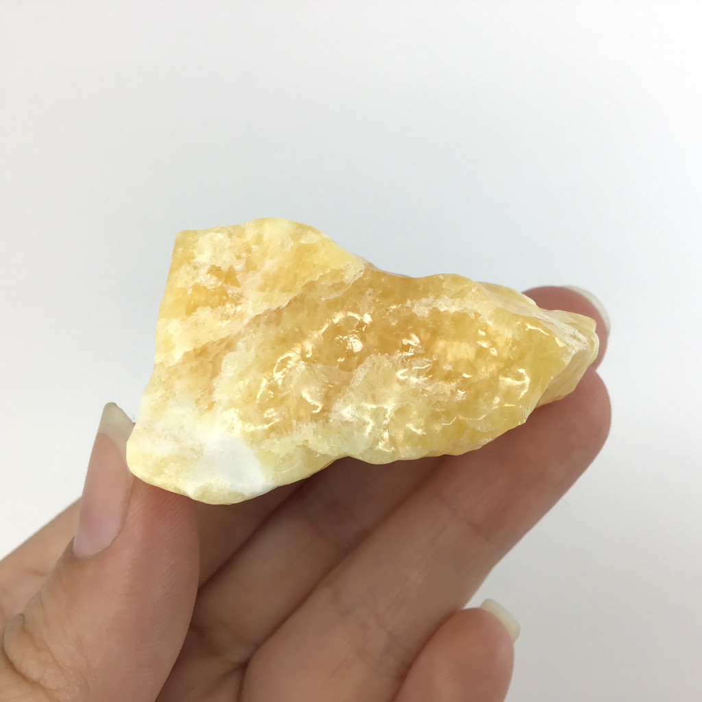 MeldedMind Orange Calcite Specimen 1.80in Natural Rough Crystal Mexico 135