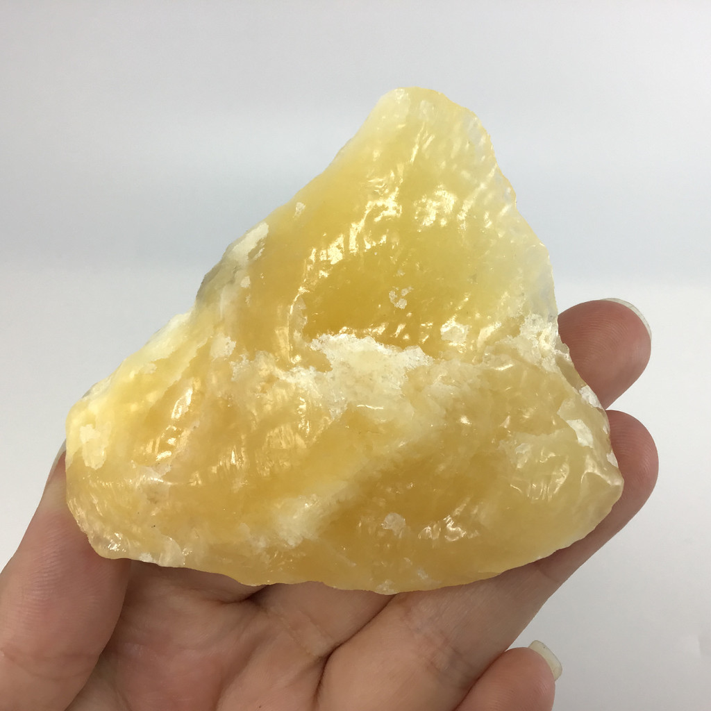 MeldedMind Orange Calcite Specimen 3in Natural Rough Crystal Mexico 134