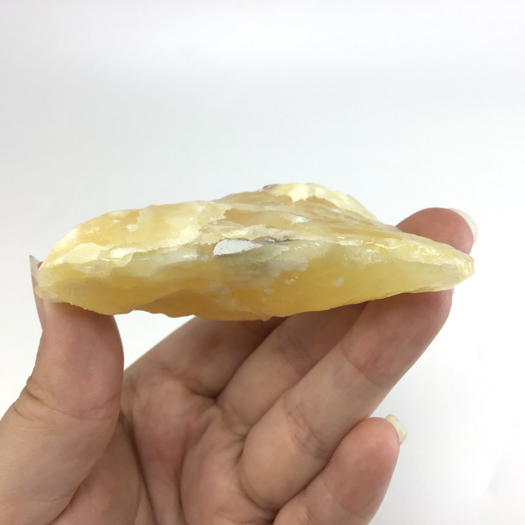 MeldedMind Orange Calcite Specimen 3in Natural Rough Crystal Mexico 134