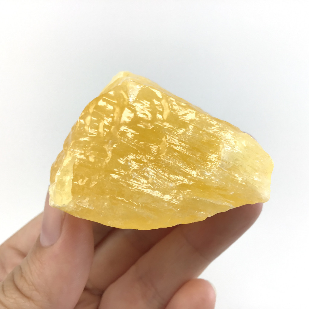 MeldedMind Orange Calcite Specimen 1.74in Natural Rough Crystal Mexico 132