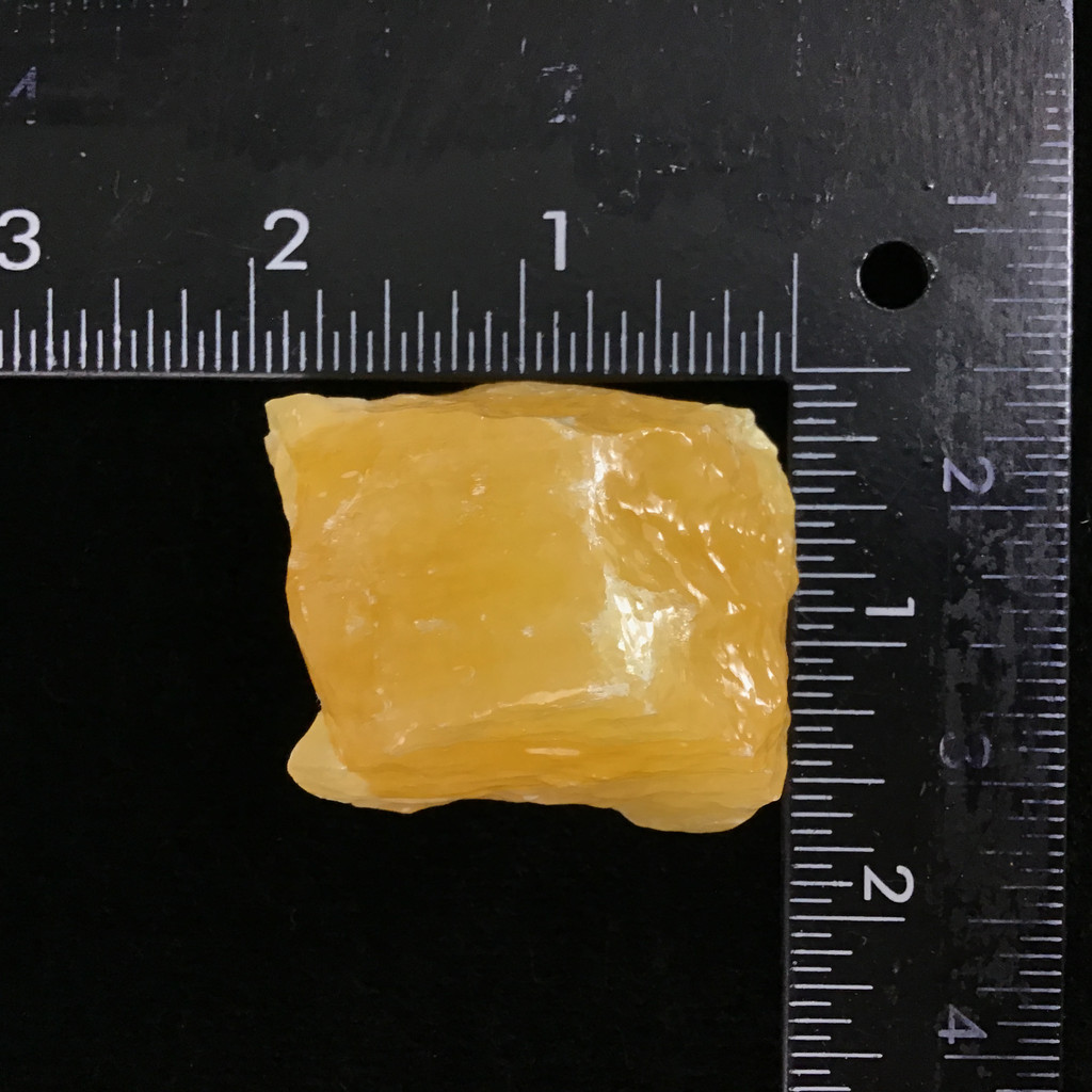 MeldedMind Orange Calcite Specimen 1.74in Natural Rough Crystal Mexico 132