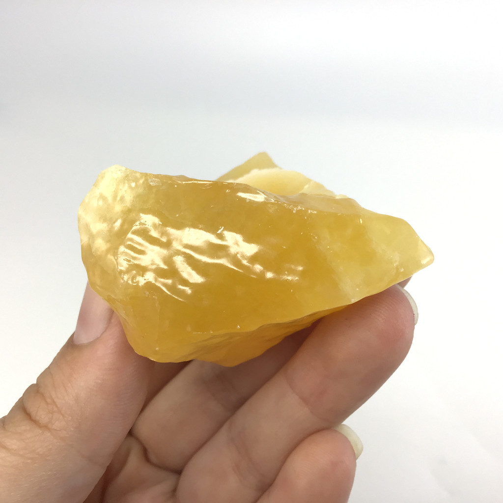 MeldedMind Orange Calcite Specimen 2in Natural Rough Crystal Mexico 131
