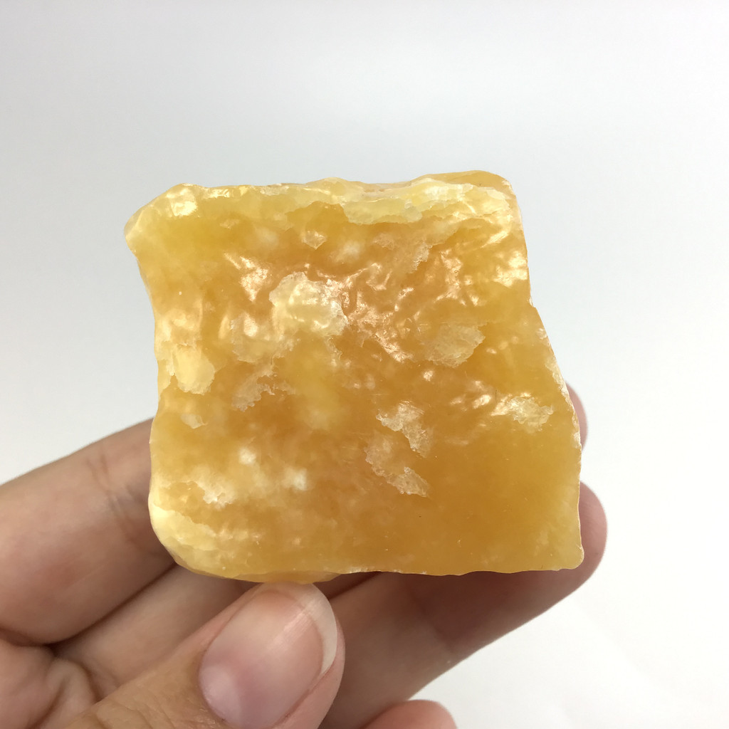 MeldedMind Orange Calcite Specimen 1.58in Natural Rough Crystal Mexico 128