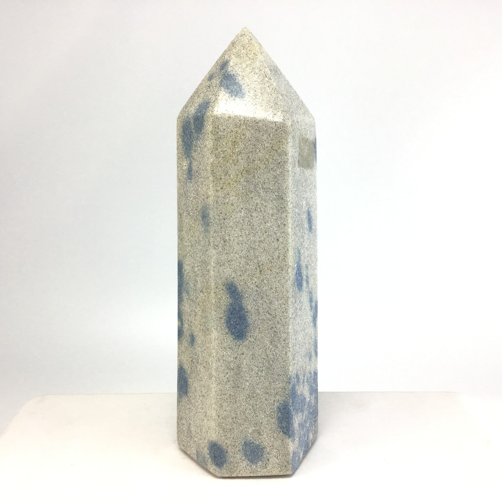 MeldedMind Manganese in Quartz Obelisk Point 5.90in Natural Blue Crystal 204