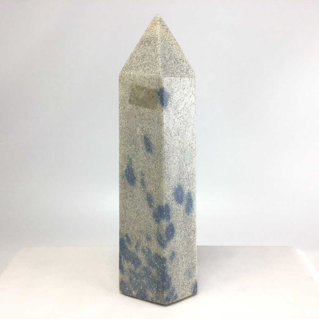 MeldedMind Manganese in Quartz Obelisk Point 5.90in Natural Blue Crystal 204