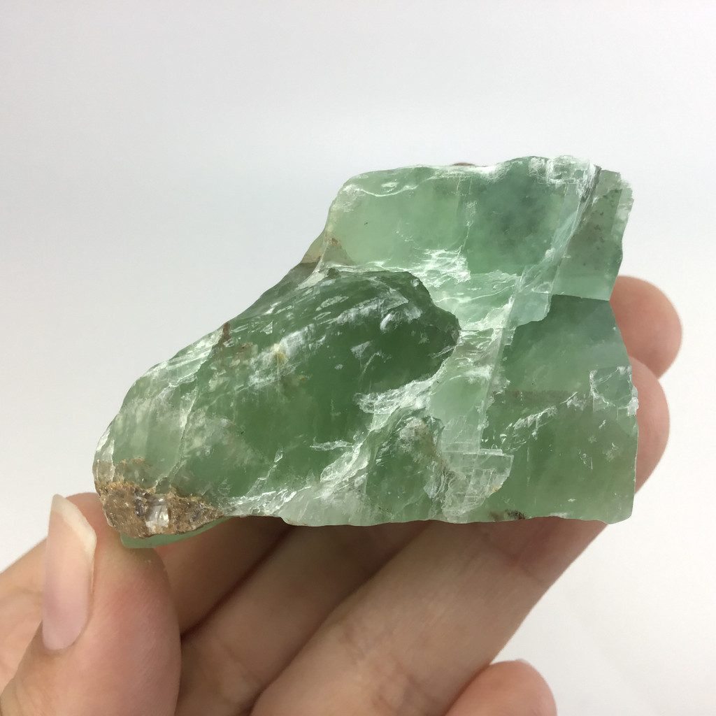 MeldedMind Rough Green Calcite Specimen 2.40in Natural Green Crystal 220