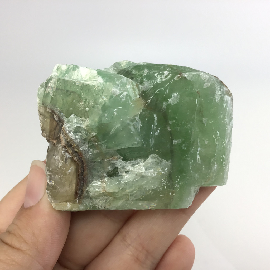 MeldedMind Rough Green Calcite Specimen 2.40in Natural Green Crystal 220