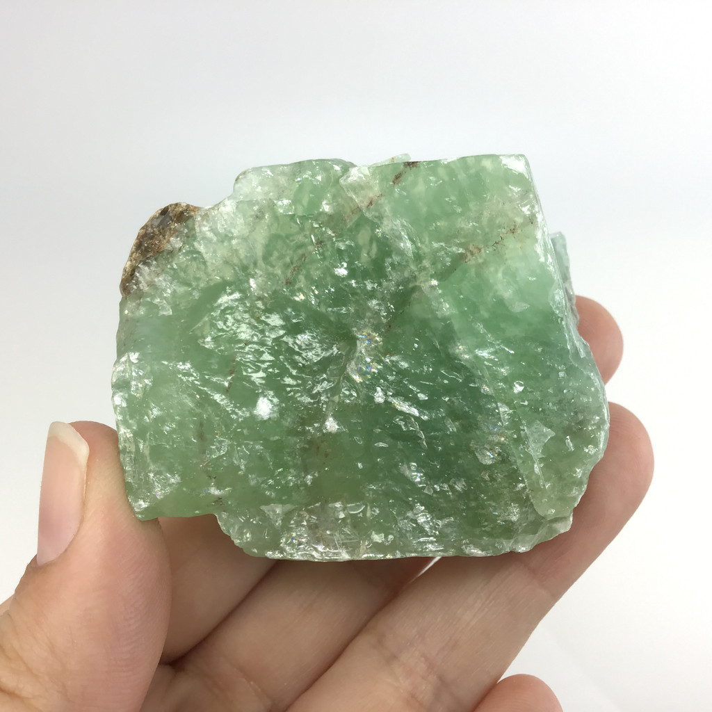 MeldedMind Rough Green Calcite Specimen 2.40in Natural Green Crystal 220