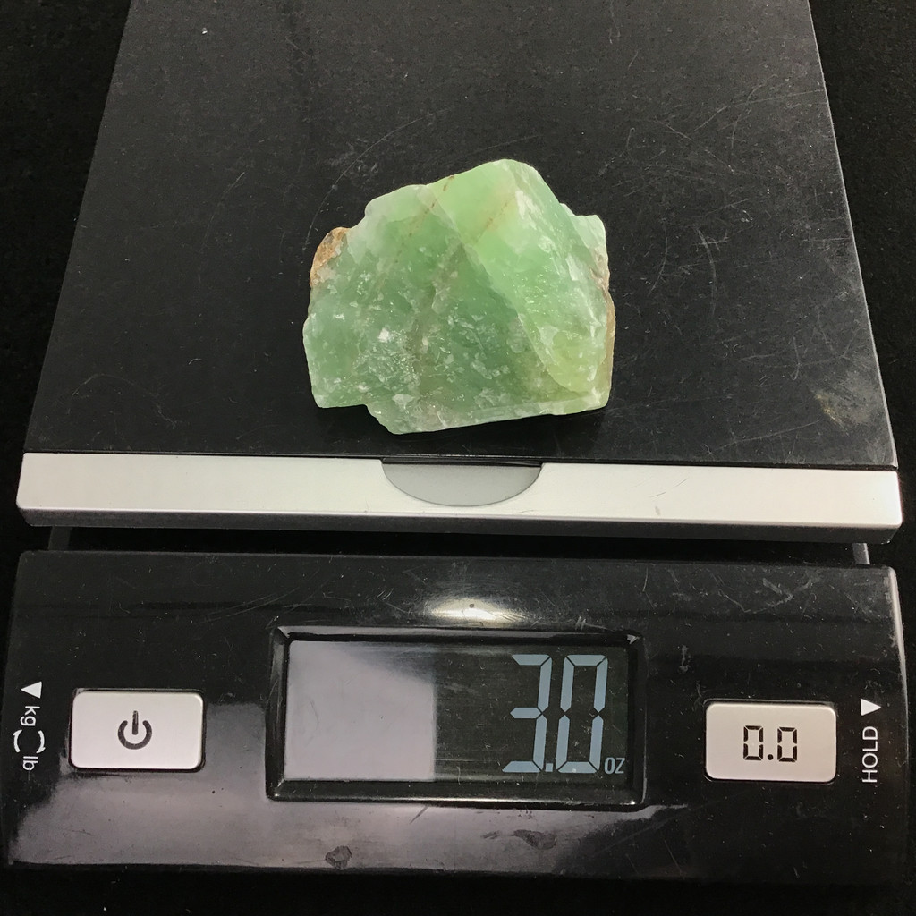 MeldedMind Rough Green Calcite Specimen 2.40in Natural Green Crystal 220